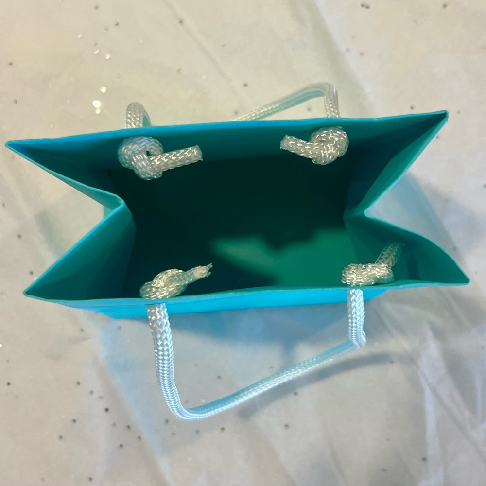 Tiffany & Co. Turquoise Paper Gift Bag with White Rope Handles - Picture 3 of 5